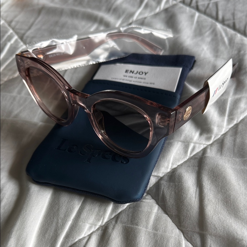 Le Specs Translucent Pink Sunglasses